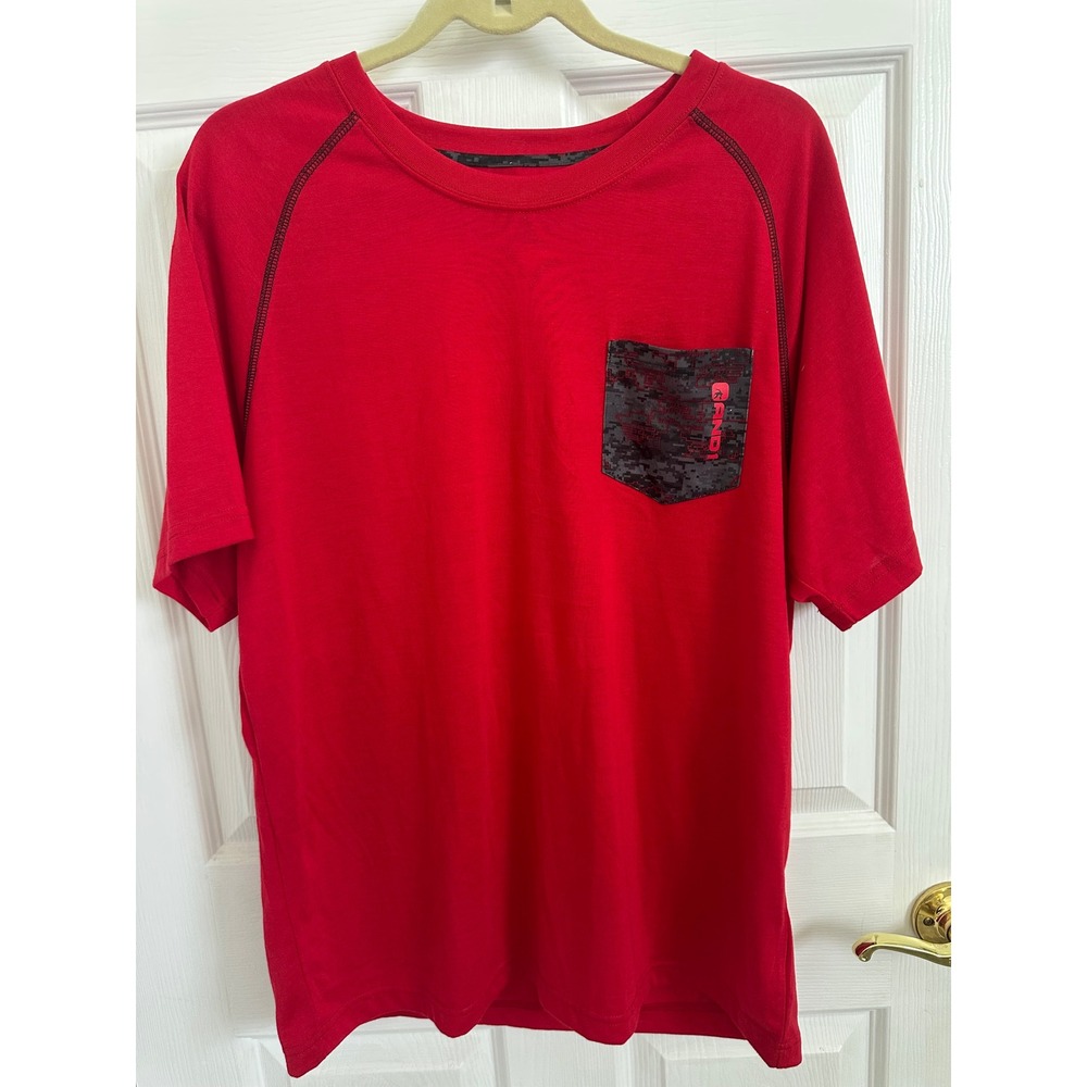AND1 New England Patriots‎ Red Graphic T-Shirt Pocket Mens Large NFL EEUC